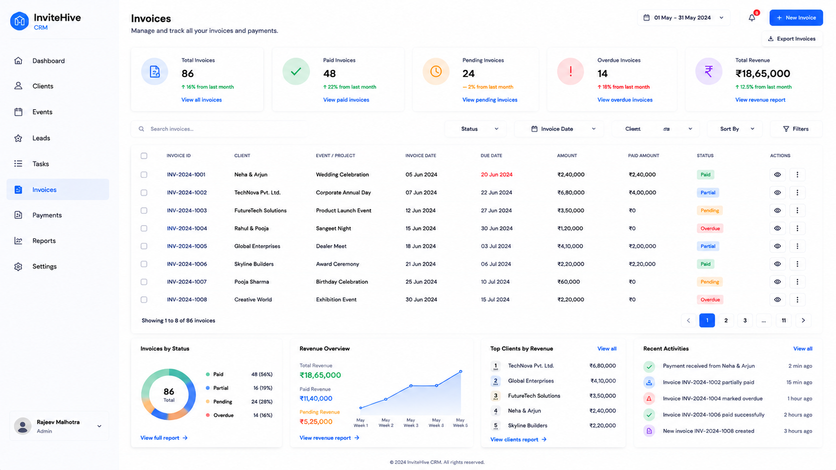 InviteHive screen 4